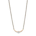 Elegant Floral Diamond Mangalsutra in Yellow and Rose Gold 2