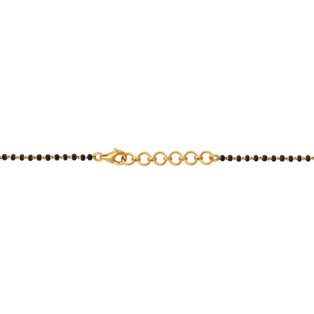 Elegant Floral Diamond Mangalsutra in Yellow and Rose Gold 3