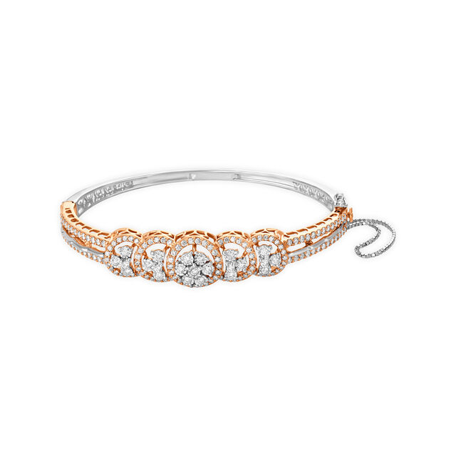 Circular Cluster Bangle Bracelet,,hi-res 