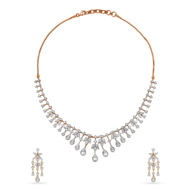 Elegant Diamond Neckwear Set,,hi-res 