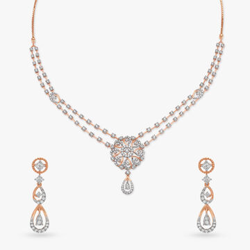Dazzling Elegance Diamond Necklace Set