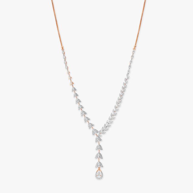 Radiant Diamond Leaf Necklace Set 2