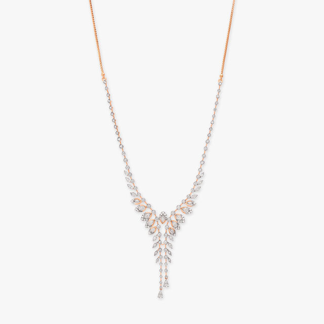 Leafy Splendour Diamond Necklace Set 2
