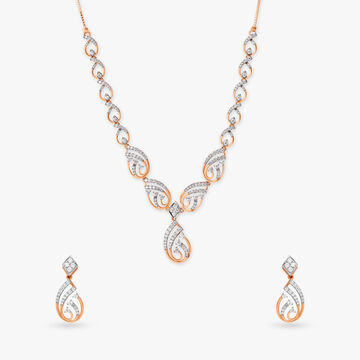 Dewdrop Delight Diamond Necklace Set