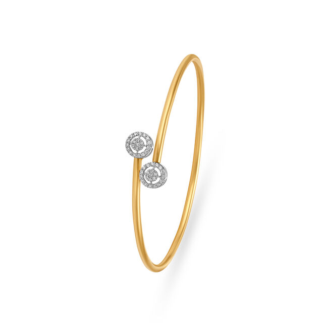 Classic Circlet Gold and Diamond Bangle 2