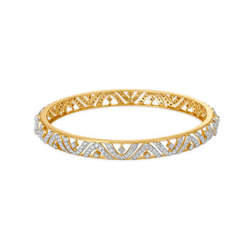 Attractive Diamond Studded Gold Bangle