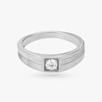 Dazzling Single Stone Diamond Finger Ring For Men 2