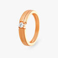 Voguish Single Stone Diamond Finger Ring For Men 