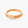 Voguish Single Stone Diamond Finger Ring For Men 2