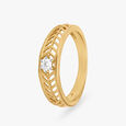 Charismatic Carved Diamond Finger Ring For Men 