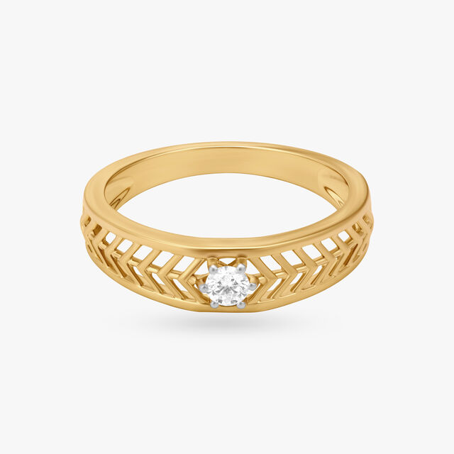 Charismatic Carved Diamond Finger Ring For Men 2