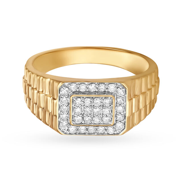 Magnificent Gold and Diamond Finger Ring for Men] 2
