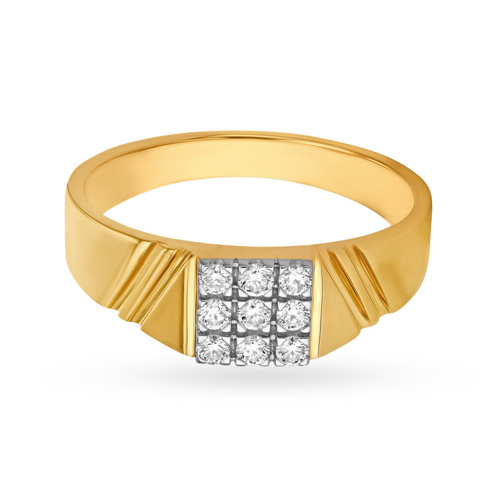 Buy Sophisticated Gold and Diamond Finger Ring for Men at Best Price Tanishq US