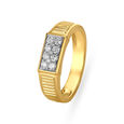 Striking Rectangular Diamond Finger Ring For Men,,hi-res 