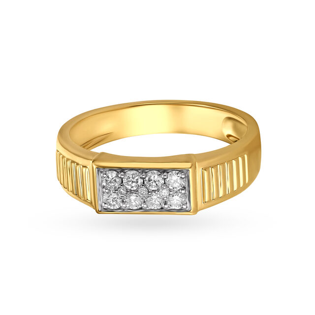 Striking Rectangular Diamond Finger Ring For Men,,hi-res 2