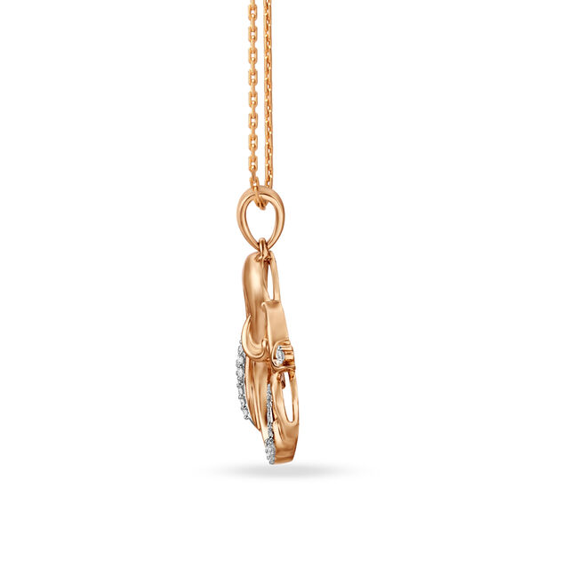 Lord Ganesha Inspired Rose Gold and Diamond Pendant,,hi-res 2