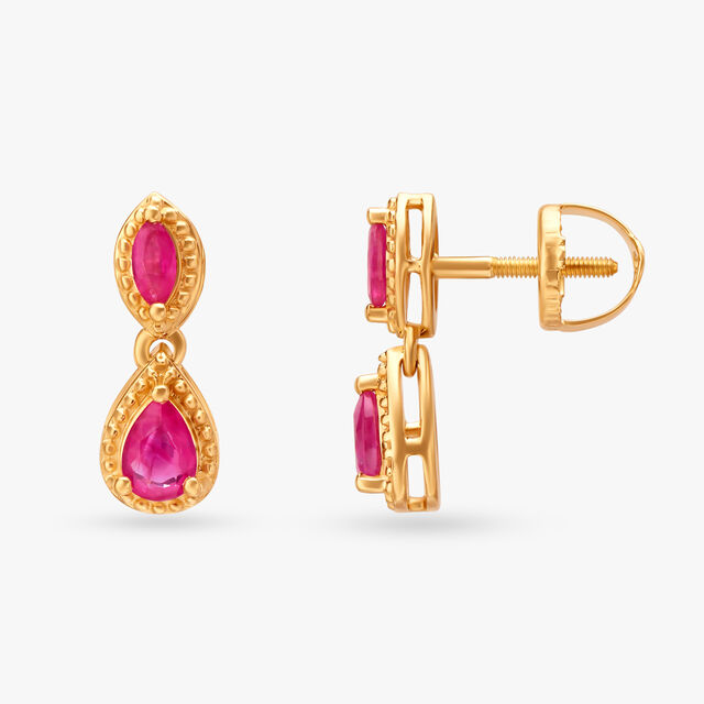 Shimmering Droplet Drop Earrings 2