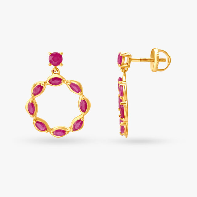 Wreath of Rubies Drop Earrings 2