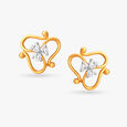 Radiant Floral Diamond Stud Earrings,,hi-res 