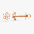 Striking Floral Diamond Stud Earrings 2