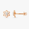 Striking Floral Diamond Stud Earrings,,hi-res 2