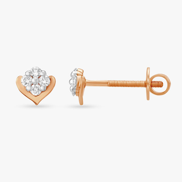 Pretty Hearts Diamond Stud Earrings 2