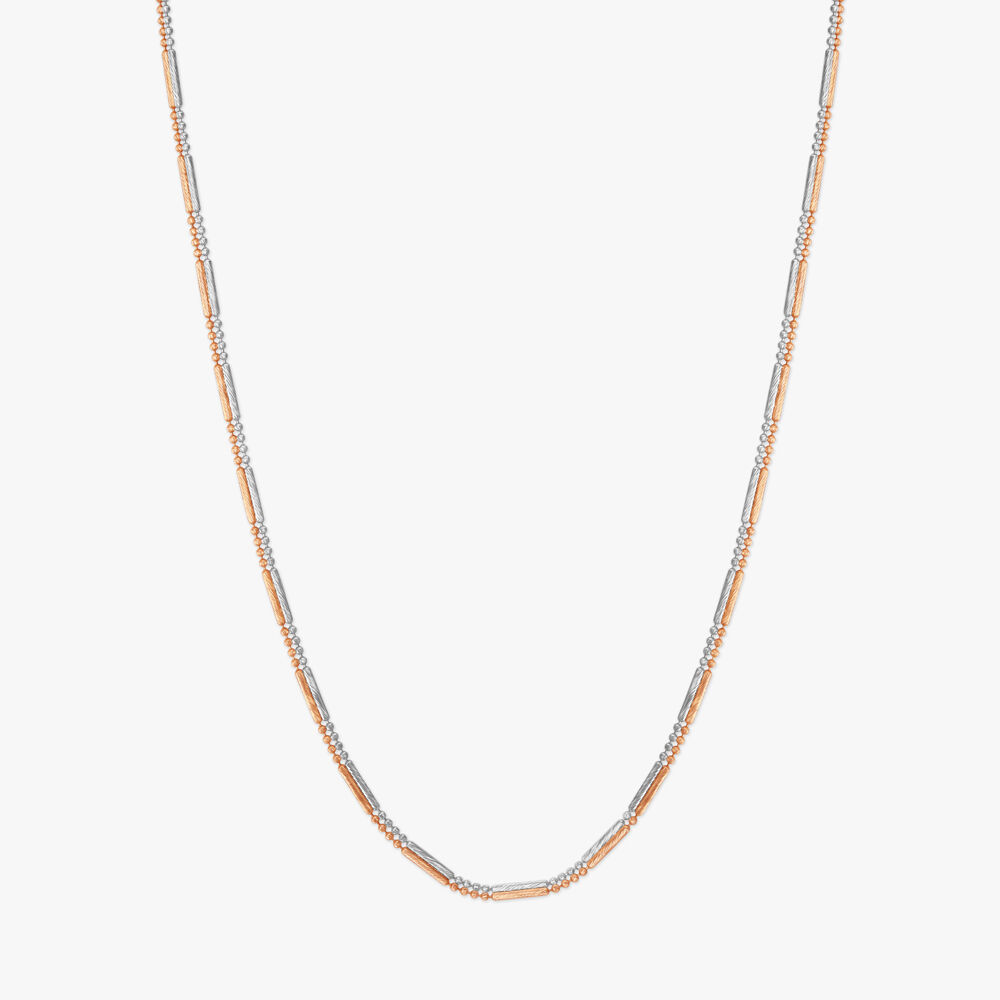 Rose gold and white gold chain discount