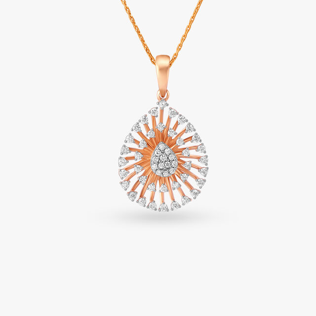 Radiant Raindrop Diamond Pendant and Earrings Set 2