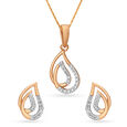 Pretty in Pink Rose Gold and Diamond Pendant and Earrings Set,,hi-res 