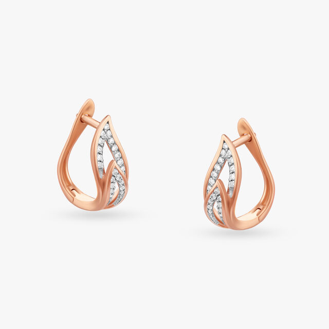 Lustrous Flame Hoop Earrings 