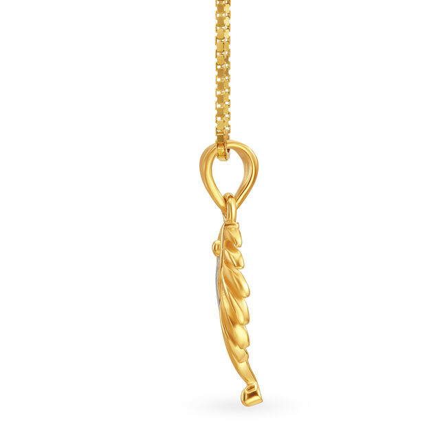 Elegant Yellow Gold Dual-Tone Pendant,,hi-res 2