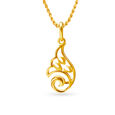 Transcendent Yellow Gold Floral Pendant,,hi-res 
