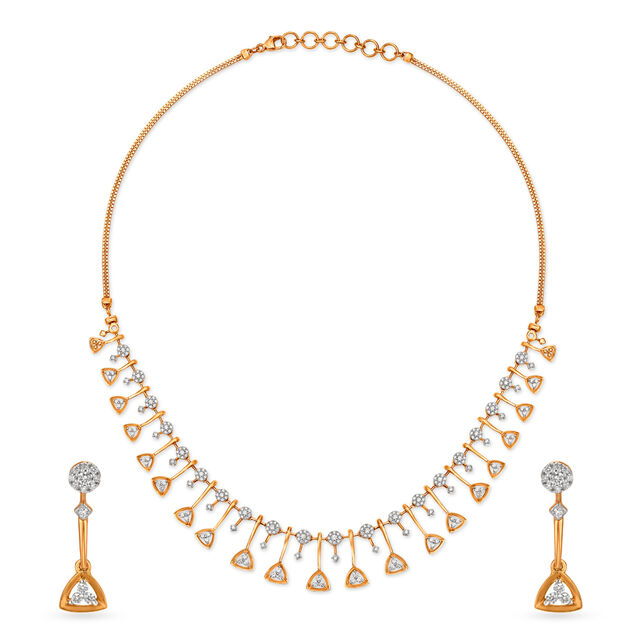 Resplendent Rose Gold and Diamond Necklace Set,,hi-res 