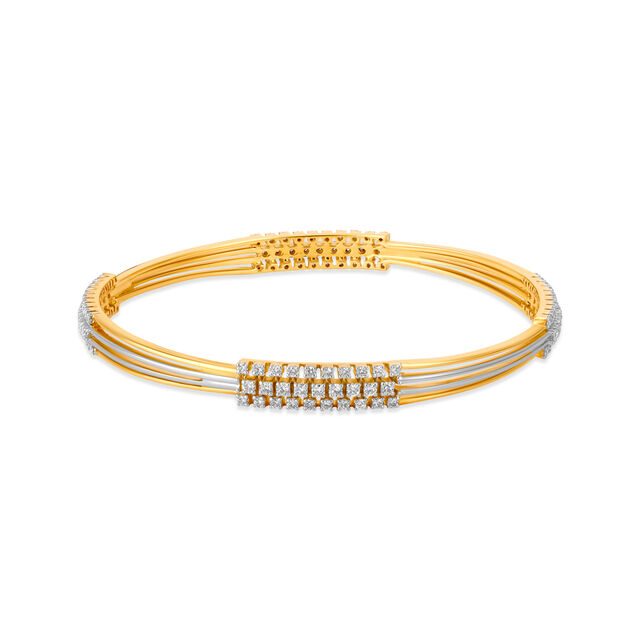 Shimmering Stone Studded Diamond Bangle,,hi-res 