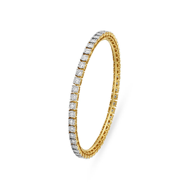 Alluring Gold and Diamond Bangle,,hi-res 2