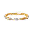 Glorious Diamond Bangle in Yellow and White Gold,,hi-res 