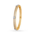 Glorious Diamond Bangle in Yellow and White Gold,,hi-res 2