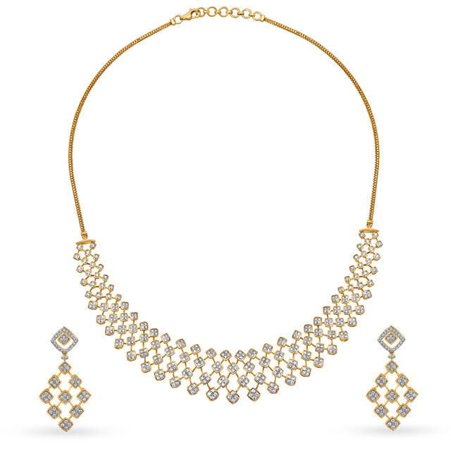 Ethereal Diamond Necklace Set 