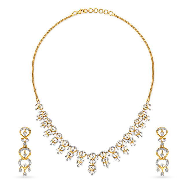 Enticing Diamond Necklace Set 