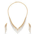 Surreal Diamond Necklace Set in Yellow and White Gold 