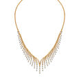 Surreal Diamond Necklace Set in Yellow and White Gold 2