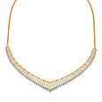 Striking Diamond Necklace Set in Yellow and White Gold 2
