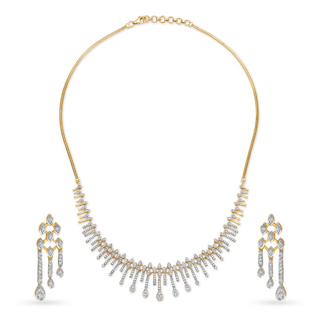 Classy Diamond Necklace Set 