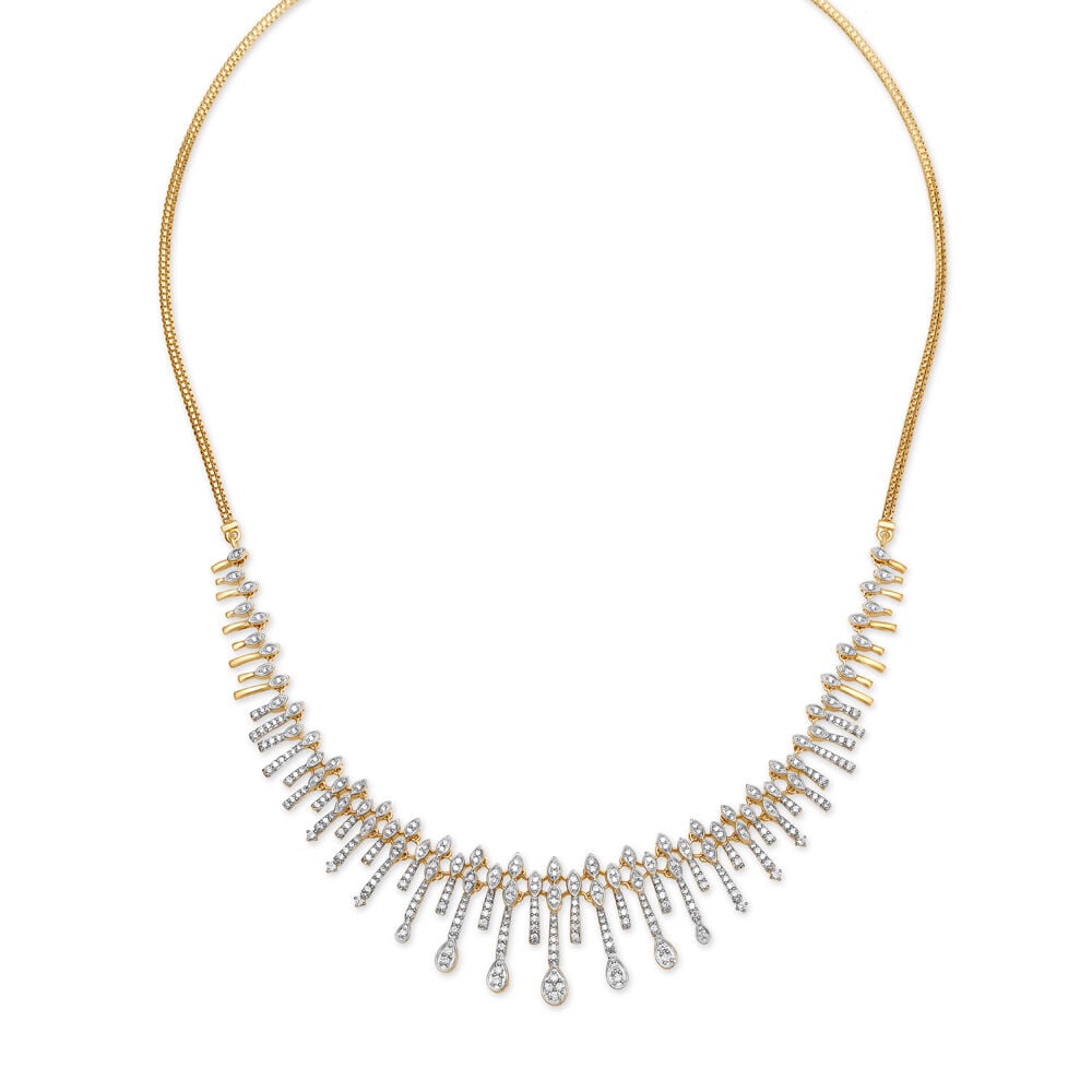 Tanishq Diamond Necklace Set Designs With Price Buy Classy Diamond Necklace Set at Best Price | Tanishq UAE