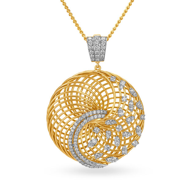 Tanishq Gold Pendant,,hi-res 