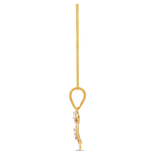 Romantic Hearts Gold Diamond Pendant,,hi-res