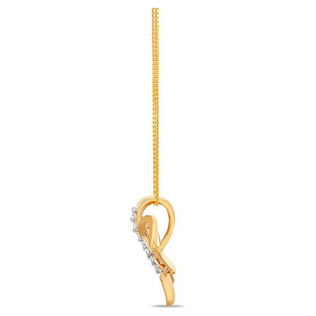 Whimsical 18 Karat Rose Gold And Diamond Dragonfly Pendant