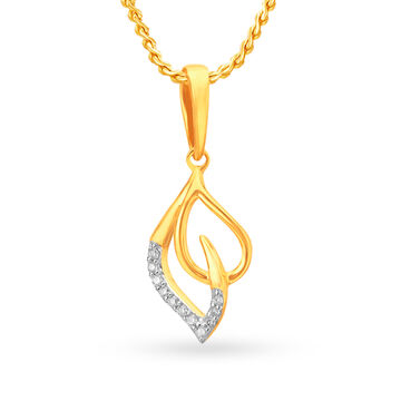 18 Karat Yellow Gold Diamond Pendant