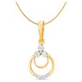 Dazzling 18 Karat Gold And Diamond Floral Pendant 