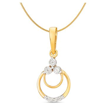 Dazzling 18 Karat Gold And Diamond Floral Pendant